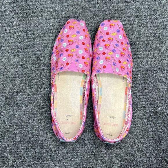 Toms Alpargata Candy Land Shoes Women's 8.5 Pink Slip On Comfort Loafer Sneakers - Picture 8 of 11